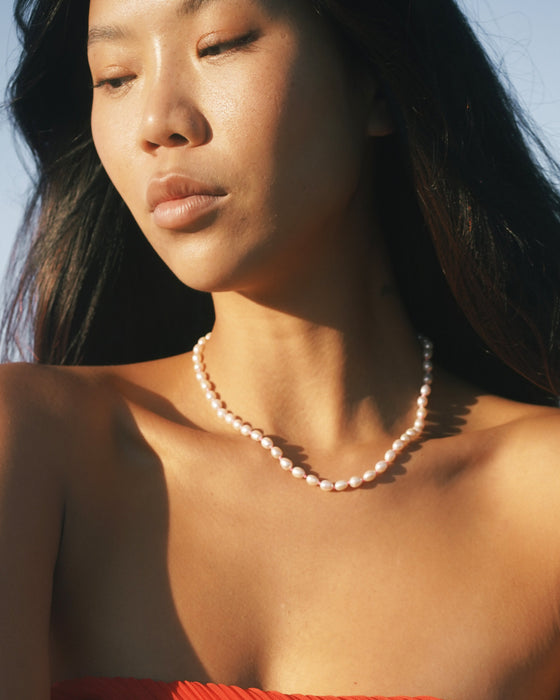 Cluster Pearl Necklace
