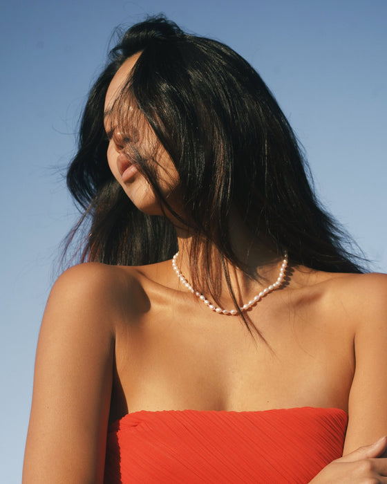 Cluster Pearl Necklace