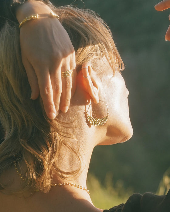 Inflorescence Hoop Earring
