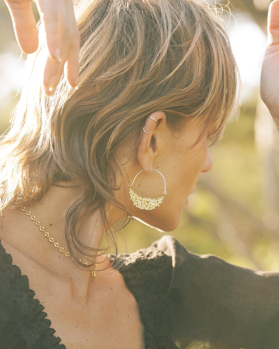 Inflorescence Hoop Earring