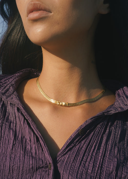 Flat Herringbone Collar