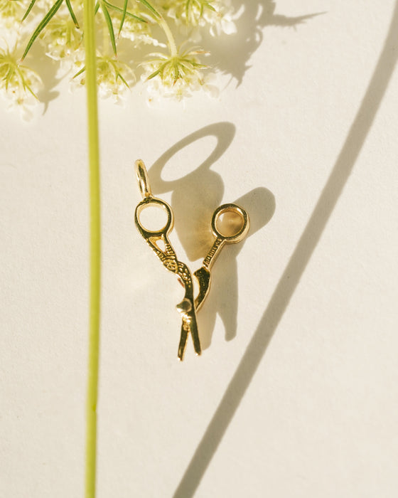 Crane Scissors Charm