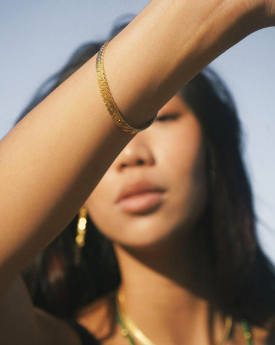 Flat Herringbone Bracelet - satomistudio